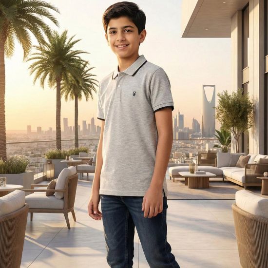 صورة تيشيرت ok رمادي ولادي